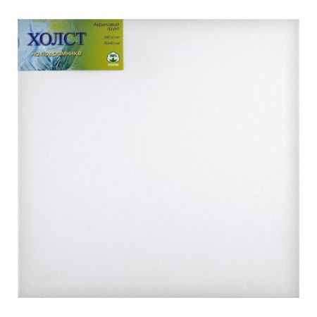 Canvas on the subframe, cotton 100%, 40 x 40 x 1.8 cm, acrylic soil, fine -grained, 280 g/m²