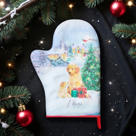 Mittens and Open Ethel "Christmas Evening" 20x28 cm, 100% HL, Vatin 250 g/m2