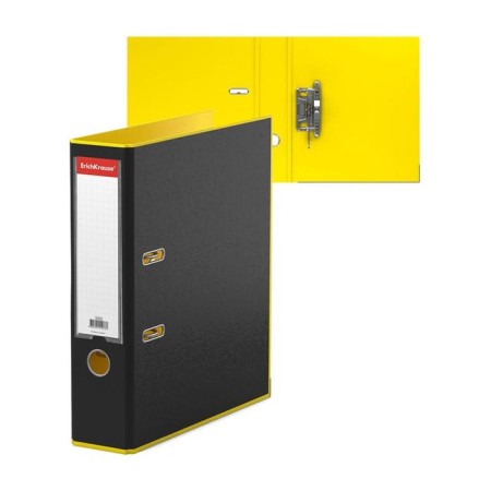 A4, 70 mm, Erichkrause "Accent" folder, with arched mechanism, yellow