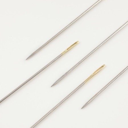 Sewing needles No. 1/5, d = 1.04 mm, 6 cm, with a golden ear, 10 pcs-1