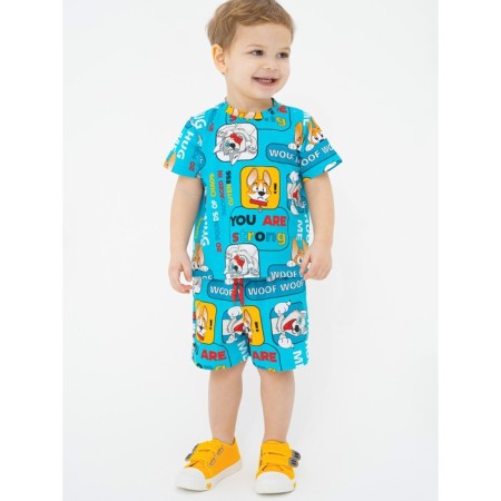 Pajama for the boy PlayTode: T -shirt and shorts, height 80 cm
