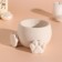 Circular candlestick with paws 7*12.5 cm white
