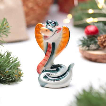 Souvenir "Vasilisa Snake", Gzhel, Color, 8.5 cm-2