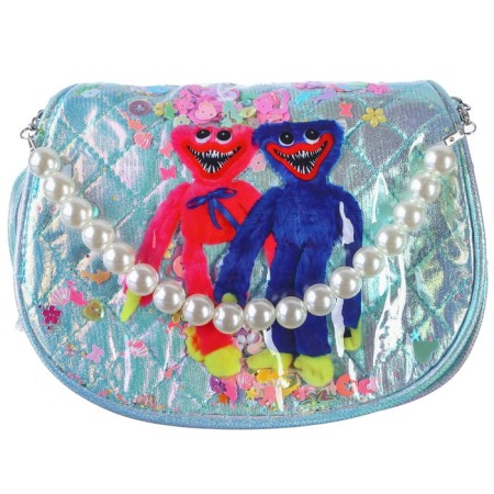 Children's bag on the valve, 6x12x16 cm, adjustable belt, blue mix-3
