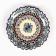 Plate of the Rishtan ceramics "Flowers", blue, embossed, 15 cm