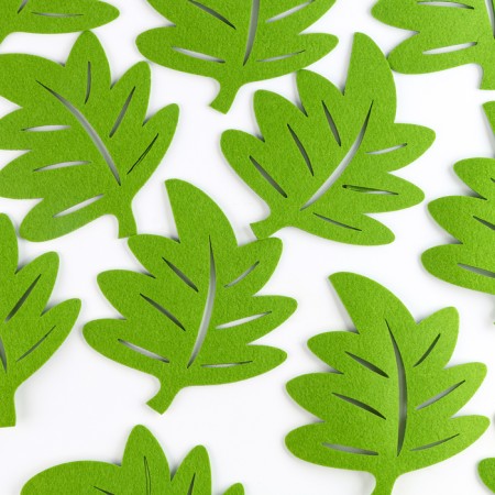 Adhesive -based felt decor, set 20 pcs., Size 1 pc. - 14.5 × 16 cm, green color