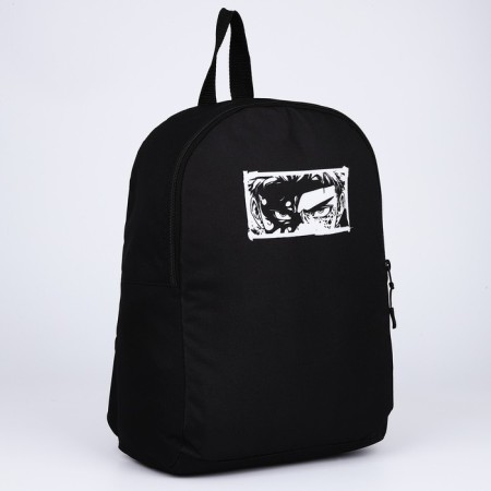 Backpack school textile "anime", 38x14x27 cm, black color-2