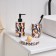 EXPRESSIA toothbrush glass, 7.2x7.2x1 cm, white-black yellow color