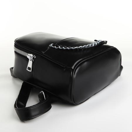 Women's backpack on lightning, black color-3