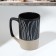 Ceramic "abstraction" mug, 500 ml, black color