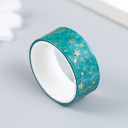 Adhesive tape paper "Star sky" set 12 pcs width 1.5 cm winding 2 m-1