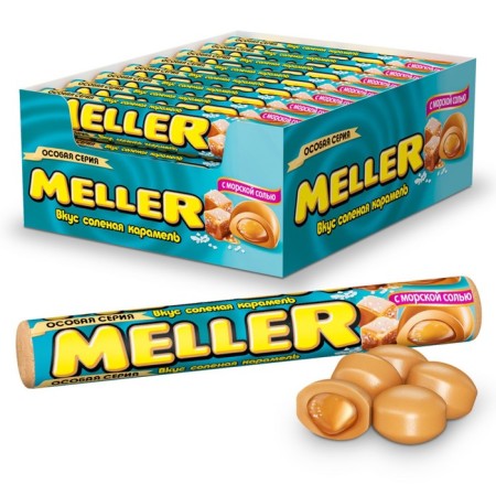 Chewing candy Meller Salt Caramel, 38 g