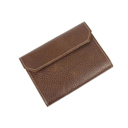 Passport cover on the button, brown color
