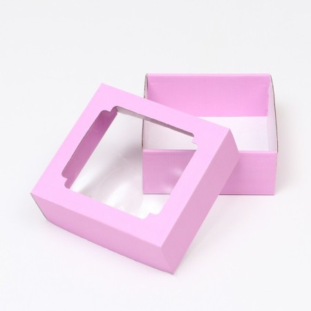 Box the team, cover is, with a window, lilac, 14.5 x 14.5 x 6 cm-2