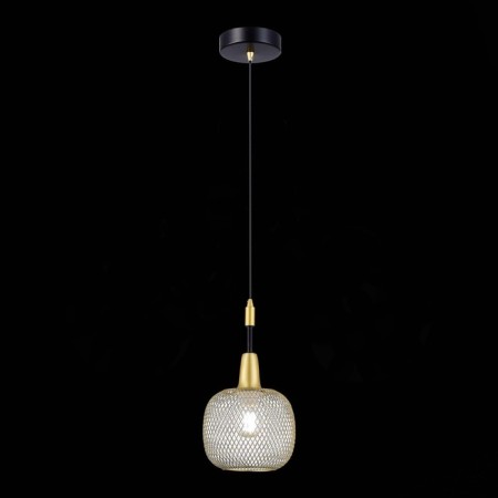 Suspension EVOLUCE. Sle1137-403-01. ELITIS. 1x60 W, E14, 14x14x17.5 cm, black color, golden-1
