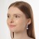Earrings with pearls “Give tenderness” circle, white color in silver