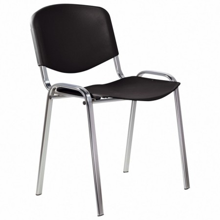 Stool Staff ISO PLAST CF-009, chrome frame, black plastic