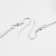 Hanging earrings “wandered car”, black color in silver, 6.5 cm
