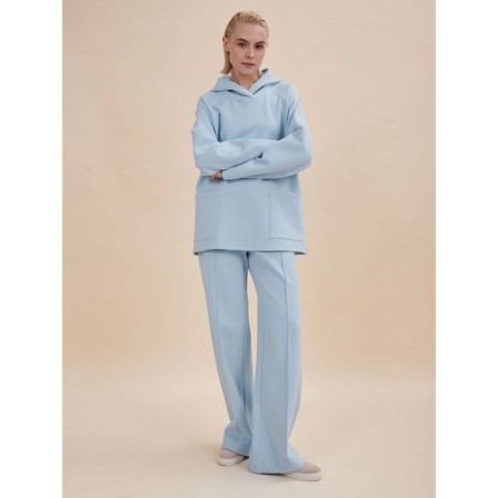 Female trousers, size XS, blue color-5