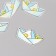Decor for the work of acrylic bilateral "paper boat" shine 3.4x2.9x0.2 cm