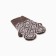 Double female mittens, light brown color, river 18