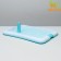 Dog toilet with a grid and a column, 63.5 x 47 x 5 cm, blue