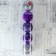 Set of balls plastic D-14 cm, 5 pcs "Barbara" silver-violet