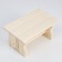 The bench is low, 35 × 21 × 17cm, from the linden "First variety", "Dobroparov"