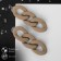 Earrings Metal "Chain" delight, the color is light brown
