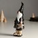 Polystone souvenir "High Santa Claus in a black outfit with a star" 8.8x8.2x23 cm