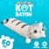 Soft toy "cat", 60 cm, gray color