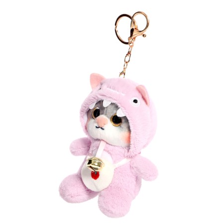 Soft toy "cat", in a purple hood ", 12 cm-1