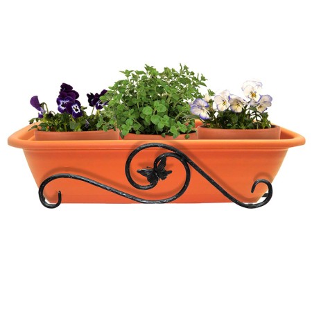 Balcony color stand, 50 × 28 × 18 cm, metal, black