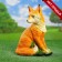 Garden figure "Fox sitting" 19x27x37cm