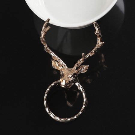 Ring for napkins "Deer", 6.5 × 5 × 10 cm, gold color-2