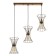 Lamp Bayerlux "Anetta" 3he27 40W gold 16x50x23-123cm
