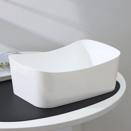 Basket for storage without a lid, 4.5 l, 29 × 19 × 10.5 cm, white color-1