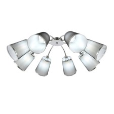 Ceiling EVOLUCE lamp. Sle103002-08. Maleonte. 8x40 watts, E14, 84x84x24 cm, chromium color