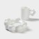 Coffee pair of ceramic "chamomile", 2 items: 260 ml mug, saucer d = 17 cm, white color