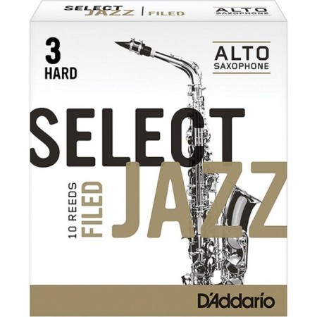 Canes for saxophone Alt Rico RSF10ASX3H Select Jazz, size 3, hard (Hard), 10pcs