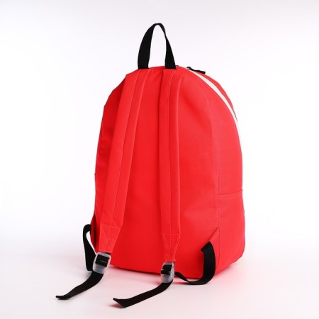 A backpack with a zipper, external pocket, pink color-3