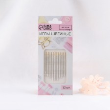 Sewing needles, d = 0.9 mm, 3.6 - 4.2 cm, with a golden ear, self -sovereign, 12 pcs