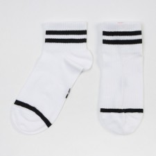 Women's socks, white color/stripes, size23-25