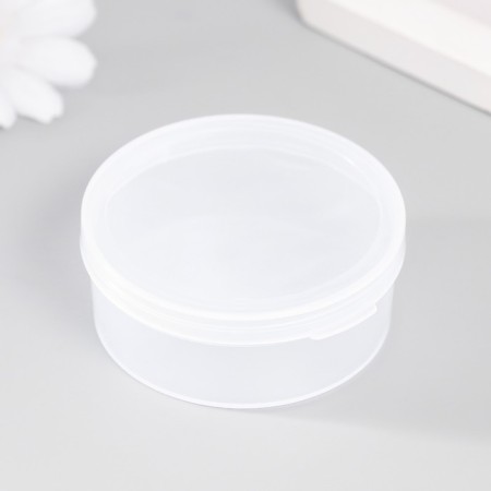 Bank for scrapbooking plastic "Circle" transparent 6.5x6.5x2.5 cm
