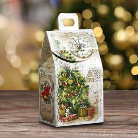 Gift box "House with a Christmas tree", 9.1 x 7 x 15.7 cm-2