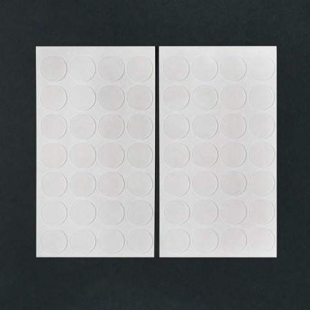 Gloring pillows (dots) 35g, 56 pieces, 15x15mm, Devente, 2 sheets, bilateral, transparent, euro suspension-1