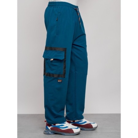 Sports male trousers, size 48, blue color-16