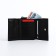 Women's wallet on the button, black color