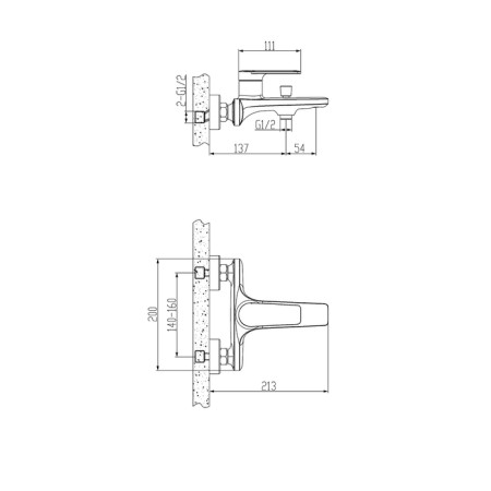 ESKO BAKU BK 54 bath mixer with a short lung, without accessories, color chromium-1