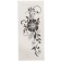 Tattoo on the body "Pattern with black flower" 5.5x12 cm